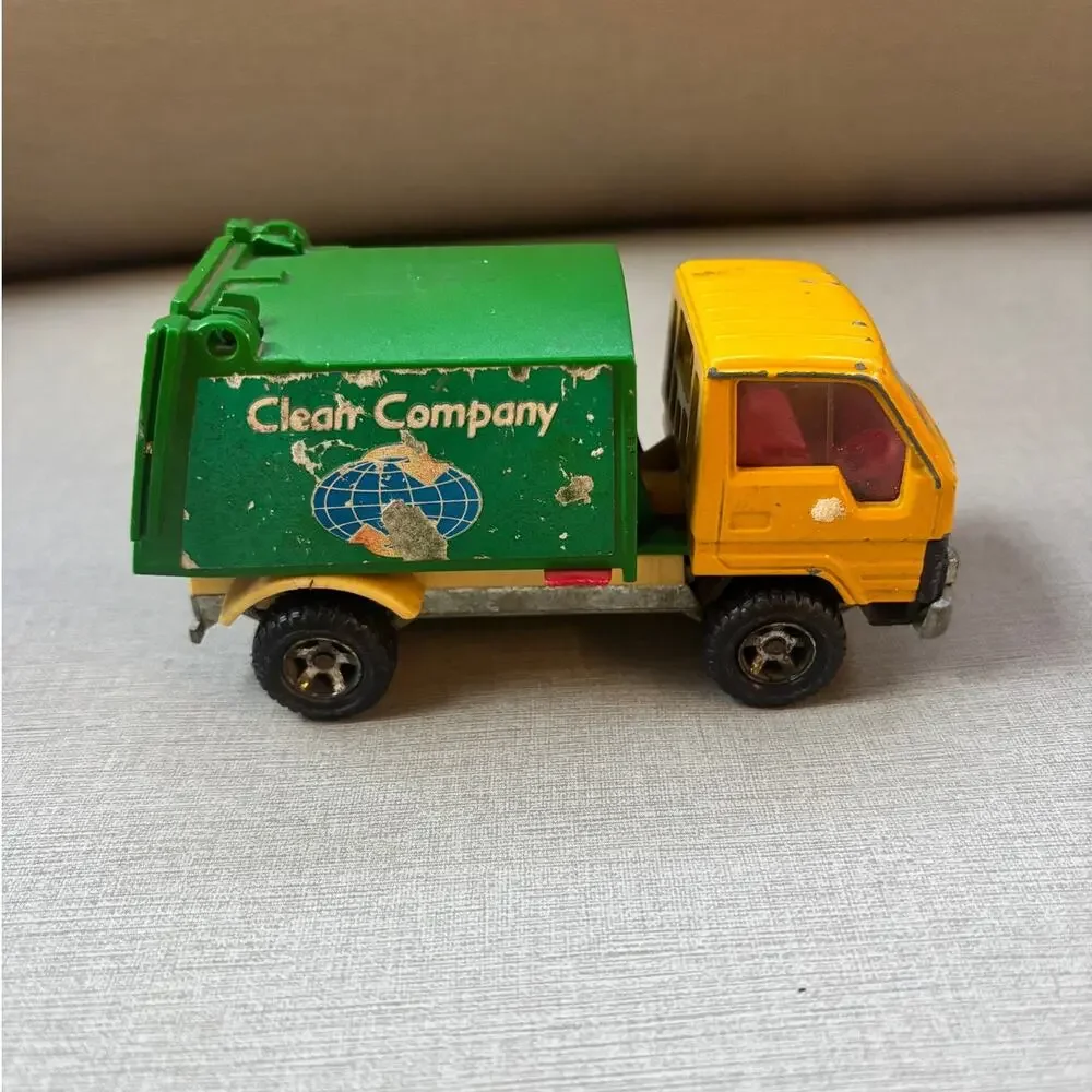 Vintage Majorette Toyota Clean Company Garbage Truck 1:55 Diecast France AS IS